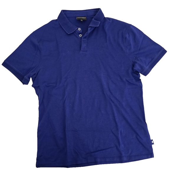 Emporio Armani Blue Polo Shirt Classic Design - Picture 1 of 6